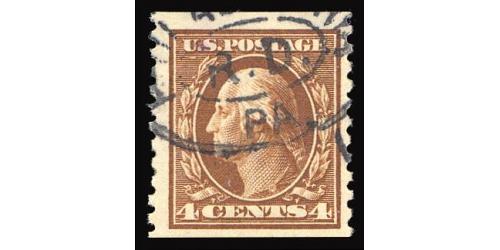 #446 4¢ Wahington, Brown, VF-XF PSE Certificate