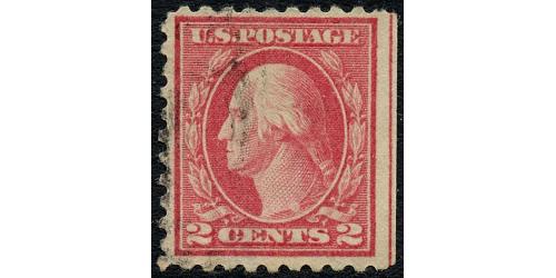 #425b 2¢ Washington, Rose Red, Booklet Single