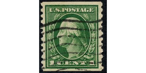 #443 1¢ Washington, Green Very Fine