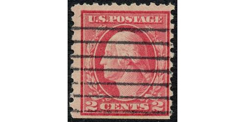 #463a 2¢ Washington, Carmine, Booklet Single