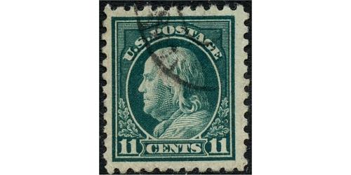 #473 11¢ Franklin, Dark Green