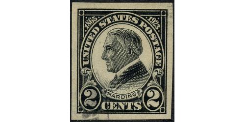 # 611 Wilson 2¢ Black, Imperforate (USED)