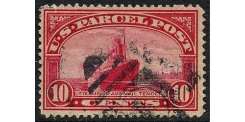 # Q6 10¢ Steamship, Carmine Rose