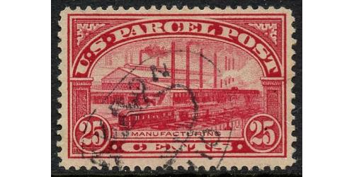 # Q9 25¢ Manufactoring Plant, Carmine Rose