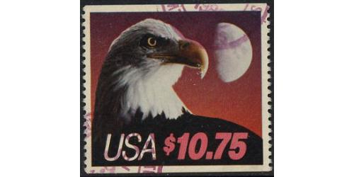 #2122 Express Mail, $10.75 Eagle & Half Moon (USED)