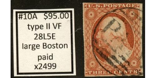 #10A 3¢ Washington, Very Fine, Type 11 28L5E