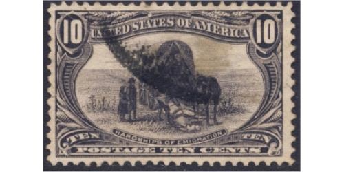 #290 10¢ Hardships of Emmigration, Gray Violet