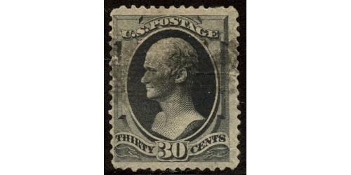 #190 30¢ Alexander Hamilton, Gray Black