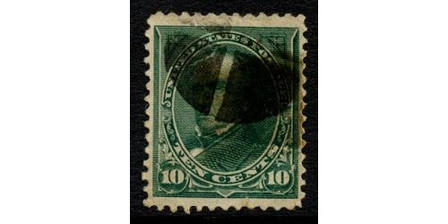 #258 10¢ Webster, Green