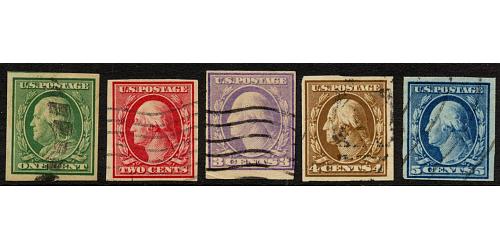 #343-47, Complete Set of Five, Very Fine