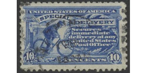 # E9 10¢ Messanger, Ultramarine