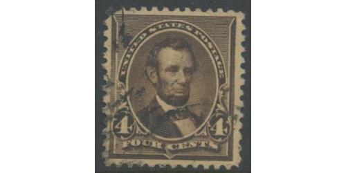 #222 4¢Lincoln, Dark Brown