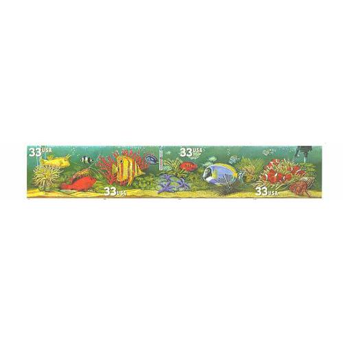 #3317-20  Aquarium Fish, Set of Four Singles