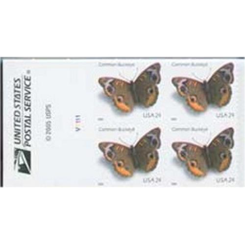 #4001c Common Buckeye Butterfly, Vending Booklet Pane of Four