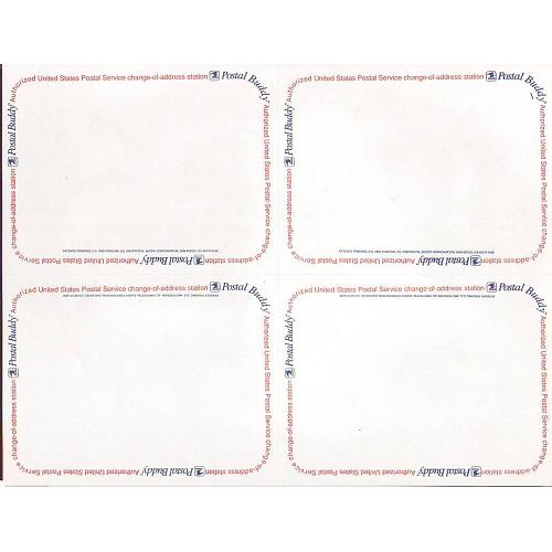 #CVUX2 Postal Buddy, Uncut Sheet of Four