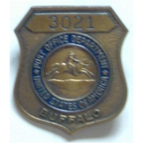 Post Office Bronze Employee Badge #3021