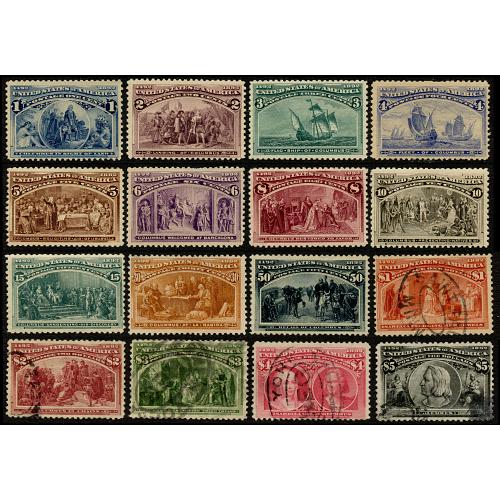 #230-245 Columbian Exposition Issue, Complete Set of 16, See Description