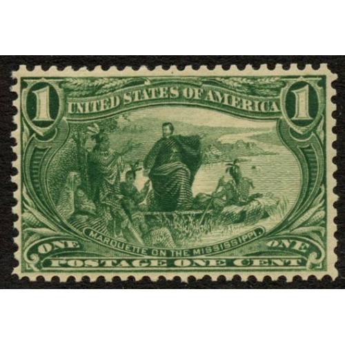 #285 1¢ Jacques Marquette, Green, NH