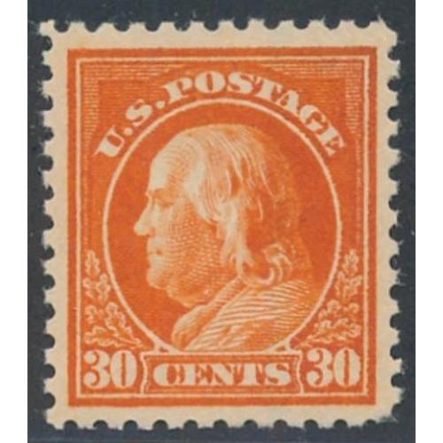 #516 30¢ Franklin, Orange Red, VF NH w/ PSE Certificate, Reperf Bottom