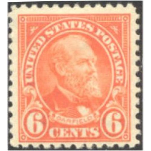 #587 Garfield, 6¢ Red Orange, NH
