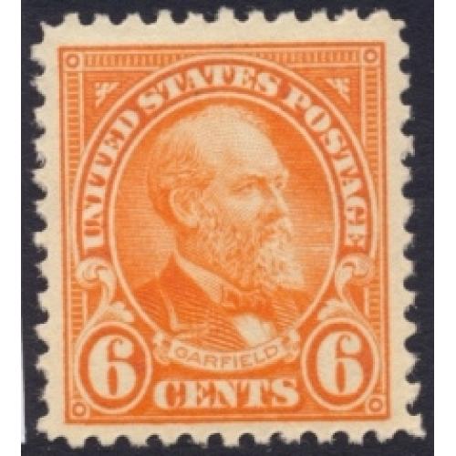 #558 6¢ Garfield, Red Orange, LH