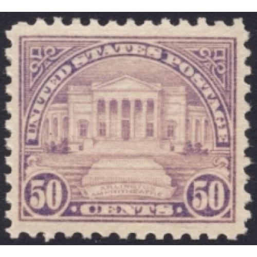 #570 50¢ Arlington Amphitheater, Lilac, VF NH