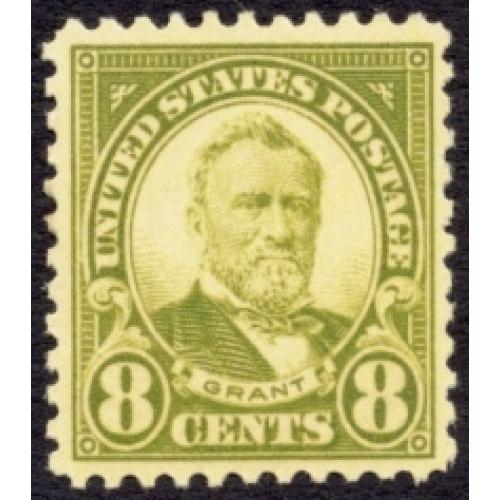 #560 8¢ Grant, Olive Green, LH