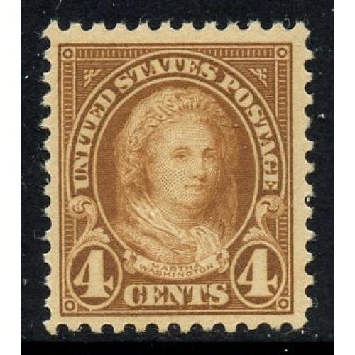 #556 4¢ Martha Washington, Yellow Brown, VF NH