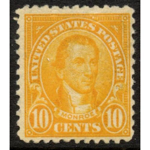 #562 10¢ Monroe, Orange, Hinged CR.