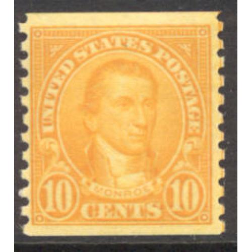 #603 10¢ Monroe, Orange Coil