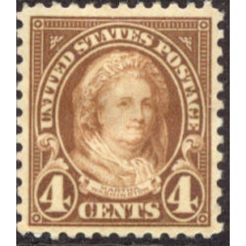 #636 4¢ Martha Washington, Yellow Brown
