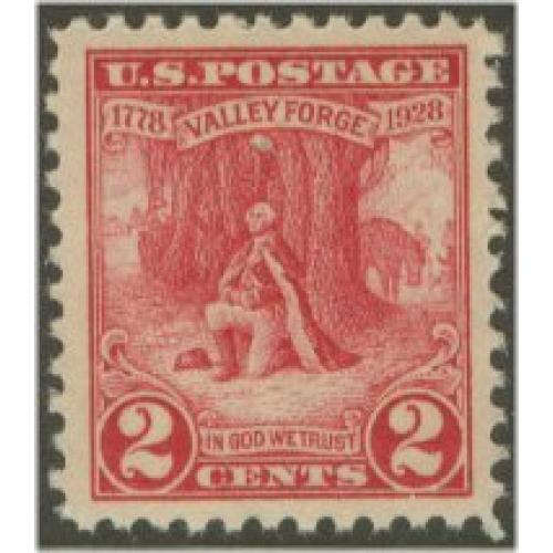 #645 2¢ Valley Forge, Carmine Rose