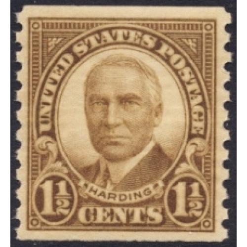 #686 1½¢ Harding Coil, Brown, NH