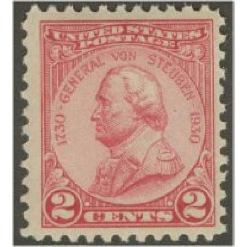 #689 2¢ Von Steuben, Carmine Rose