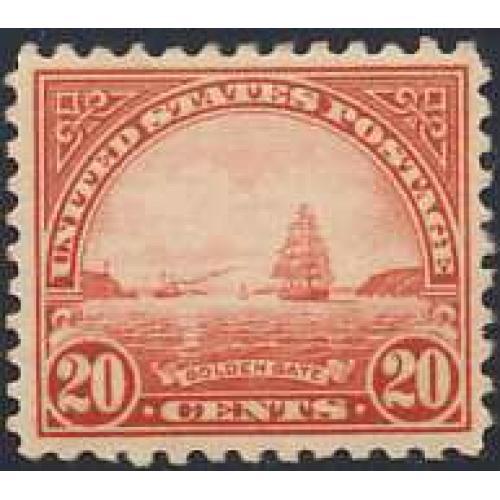#698 20¢ Golden Gate, Carmine Rose