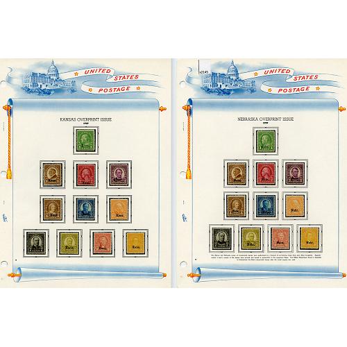 #658-679 Kansas Nebraska Overprints Complete Set of 22, NH VF