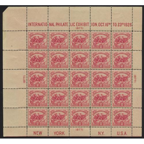 #630 2¢ White Plains Souvenir Sheet, Very Fine, NH