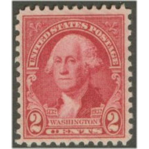 #707 2¢ Washington Portrait by Stuart, Carmine Rose