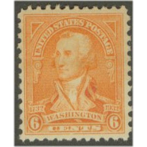 #711 6¢ Washington by Trumbull, Red Orange