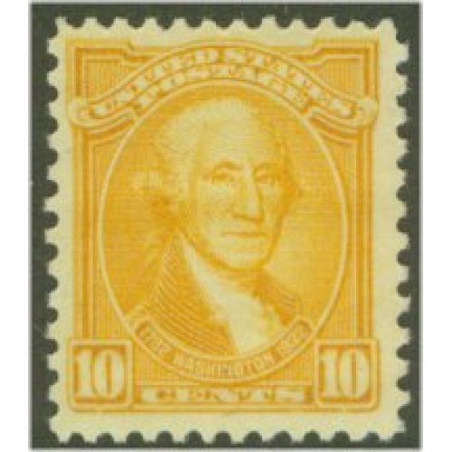 #715 10¢ Washington Portrait by Stuart, Orange Yellow