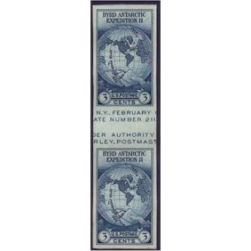 #768a Byrd Expedition, Vertical Pair with Horizontal Gutter