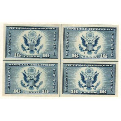 #771 Mt. Rainier, Imperforate Cross Center Line Block of Four