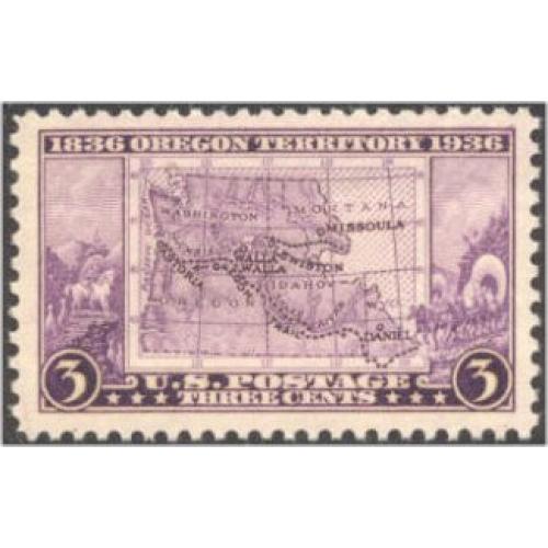 #783 3¢ Oregon Territory, Purple