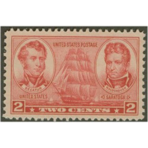 #791 2¢ Navy, Decatur & MacDonough, Carmine