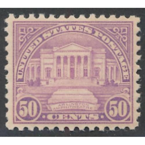 #570 50¢ Arlington Amphitheater, Lilac, VF NH