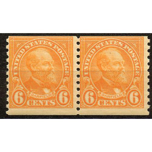#723 6¢ Garfield, Coil Pair, NH