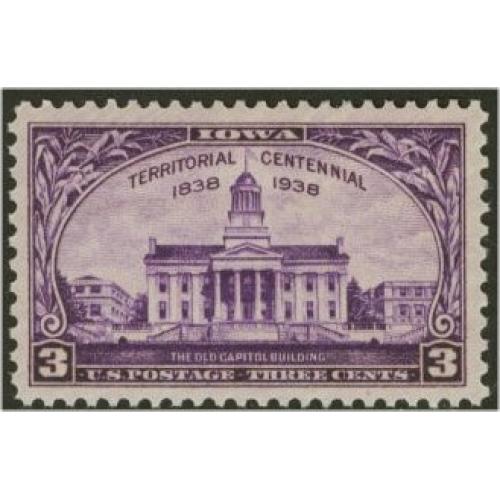 #838 Iowa Territorial Centennial - The Old Capitol Building