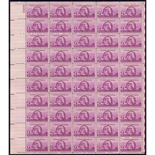 #927 Florida Statehood, Sheet of 50