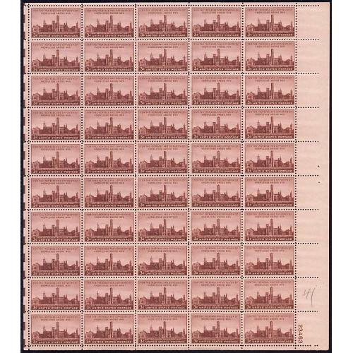 #943 Smithsonian Institution, Sheet of 50
