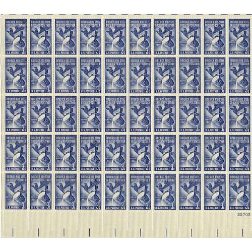 #1090 Steel Industry, Sheet of 50 Stamps